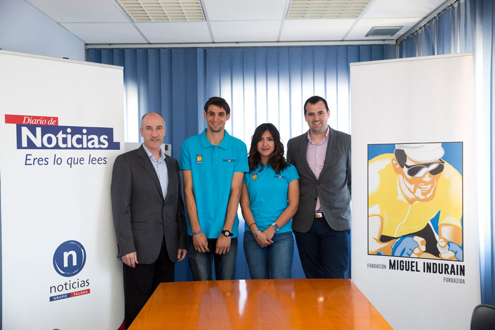 La Fundación Miguel Induráin y Diario de Noticias presentan el convenio de colaboración para la difusión y visibilización de su actividad